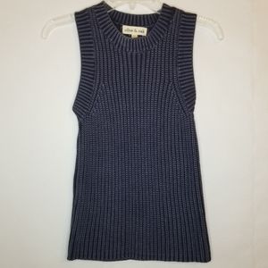 Olive & Oak Blue Knitted Muscle Tee